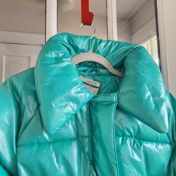 A New Day Jade Green Puffer Jacket Coat, Sz M - Picture 5 of 14